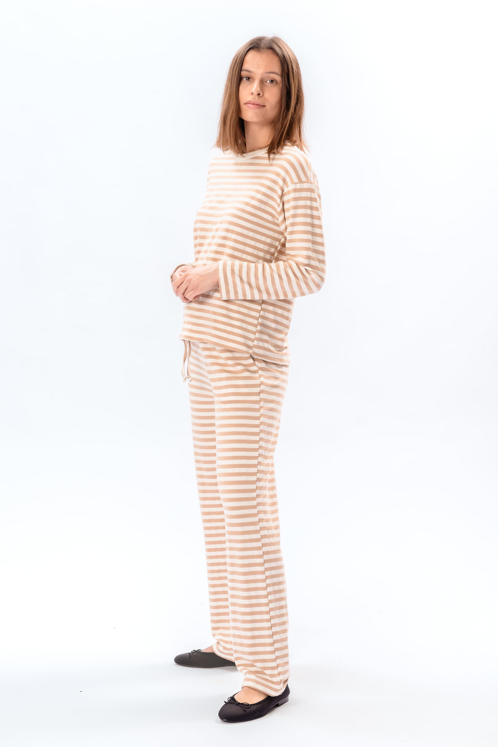 Gestreept overhemd - Beige