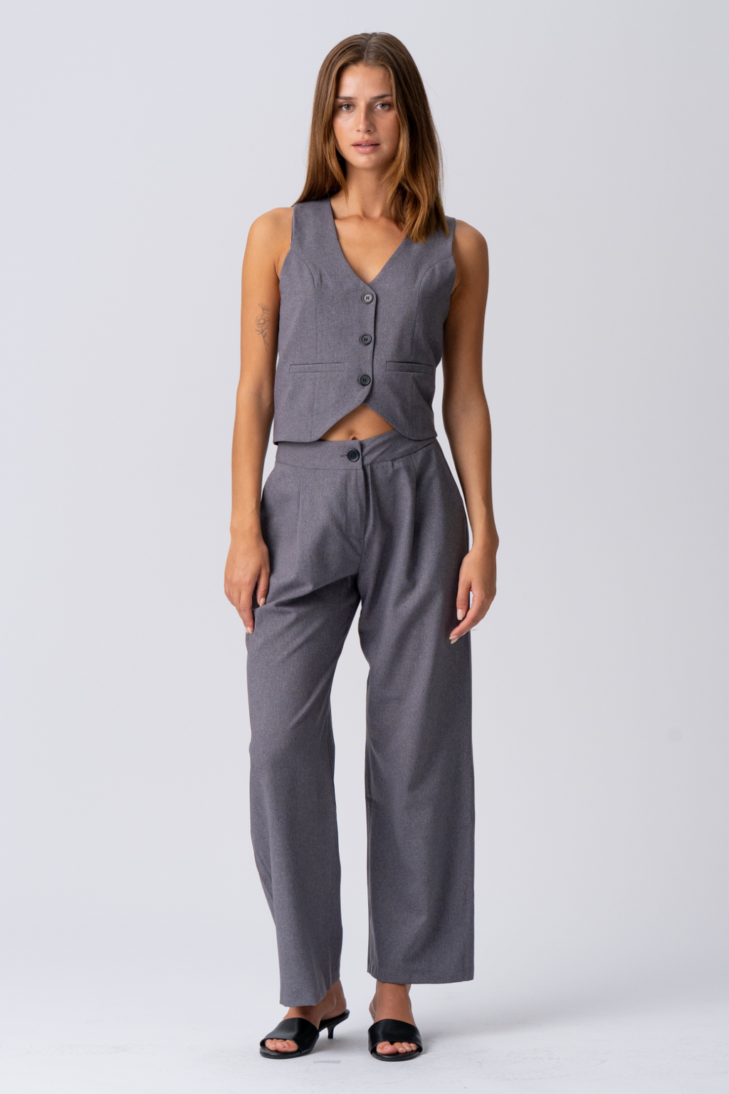 Natalie Vest en Pants (Zwart) - Pakketdeal