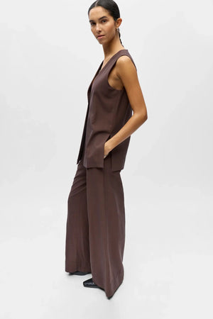 Isla Yui gilet - Seal Brown