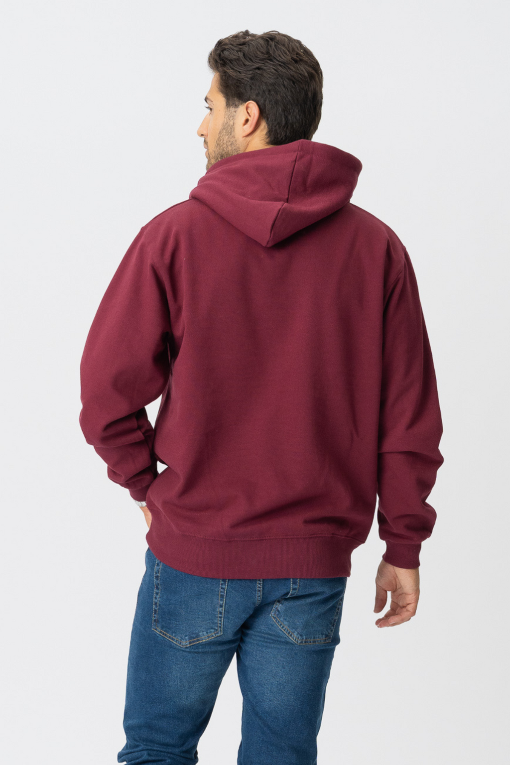 Basic Hoodie - Bourgondië rood