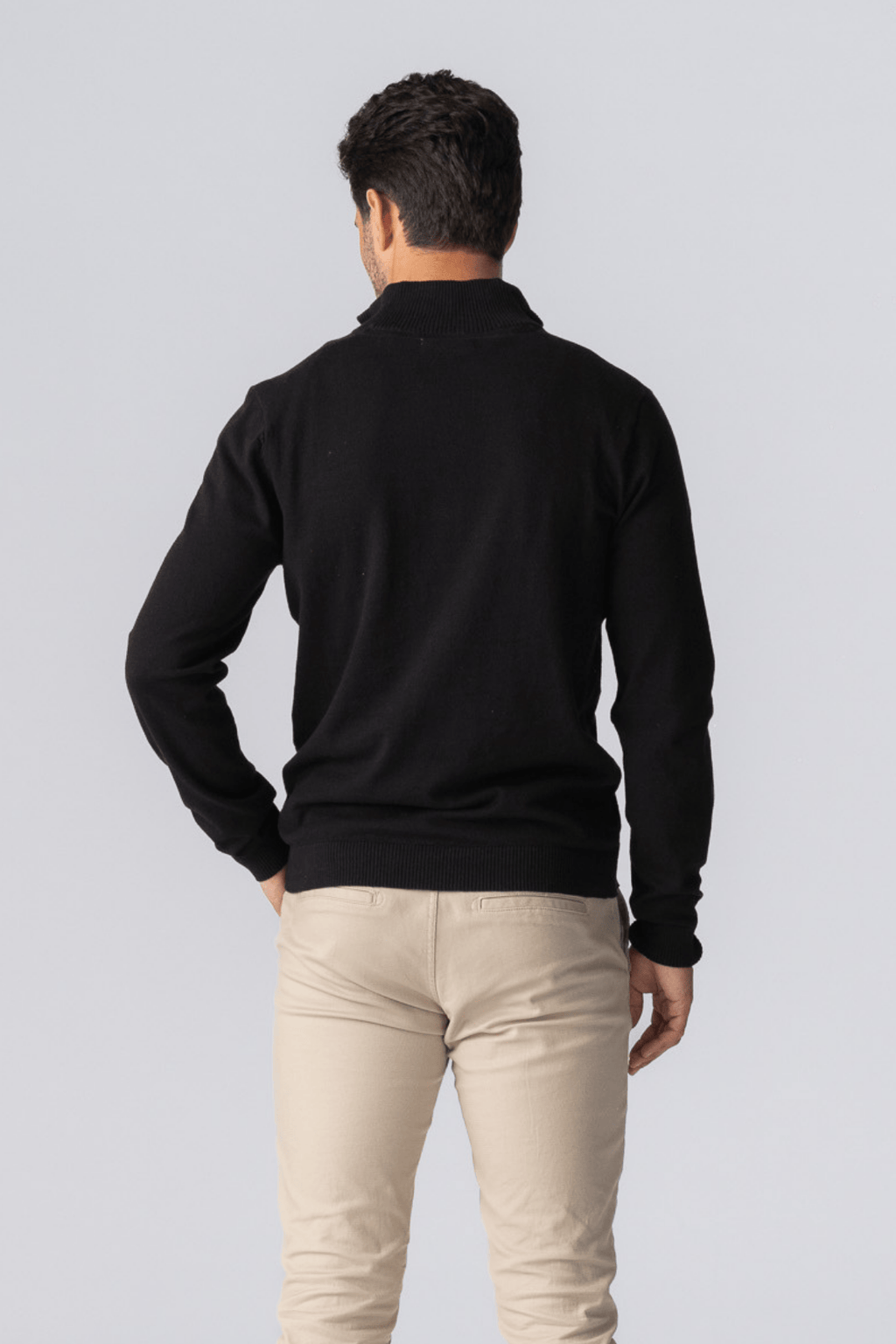 Pullover Half Rits - Zwart