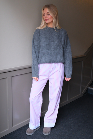 Layla gestreepte Pants - Roze