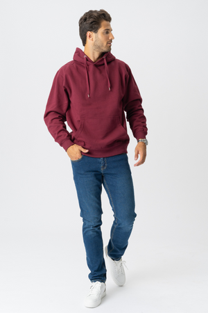 Basic Hoodie - Bourgondië rood