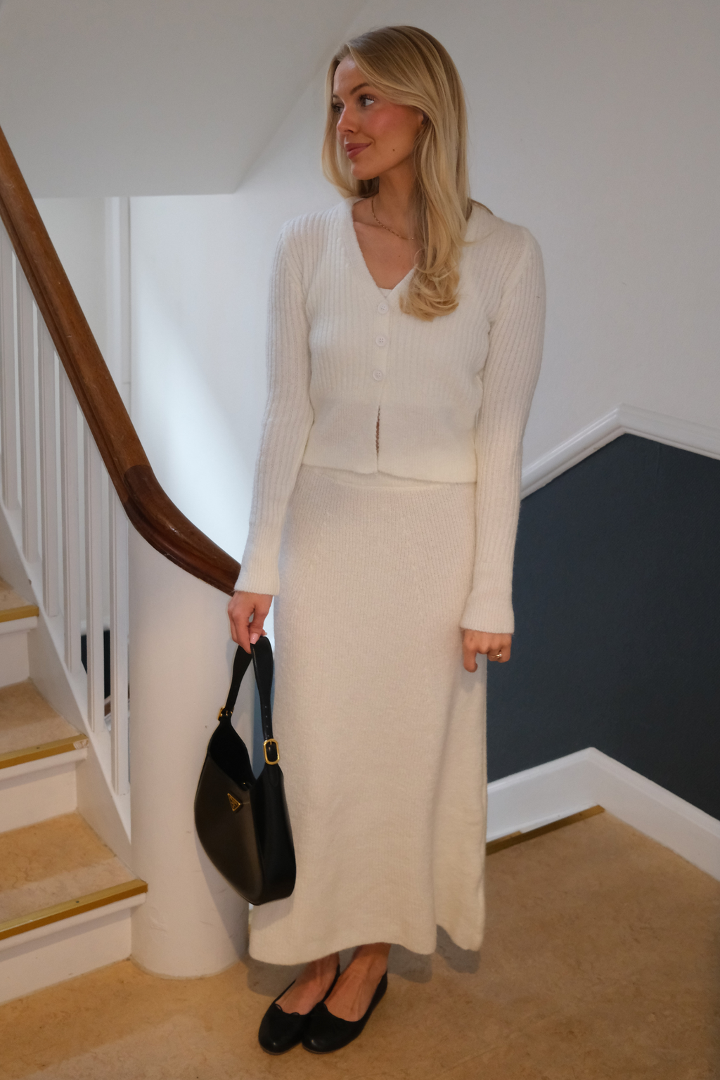 Nova Gebreide Rok - Wit