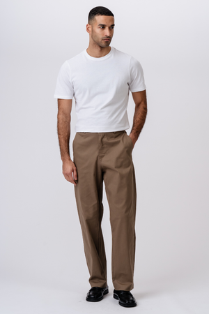 Rechte katoenen chino - Beige