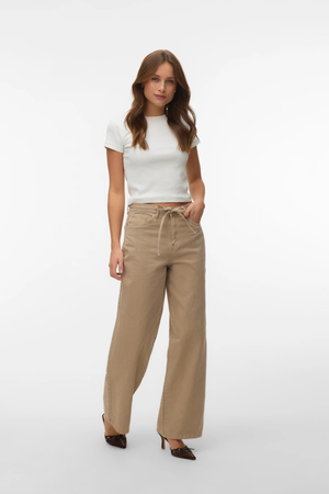 Wien Jeans met brede riem - Zilvermink