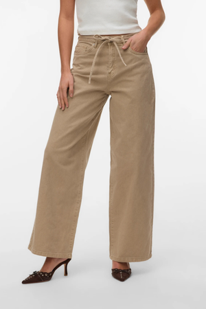 Wien Jeans met brede riem - Zilvermink