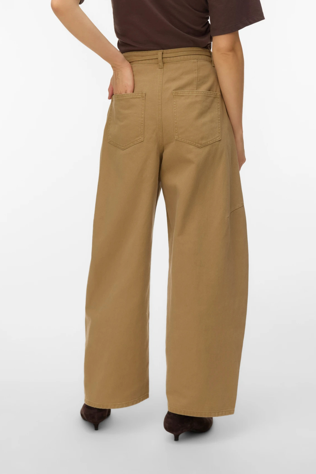 Kaitlin brede gekleurde tonjeans - Kelp