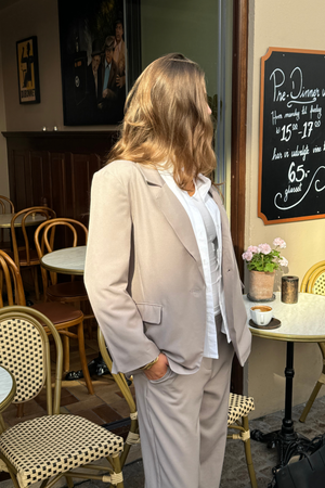 Oversized blazer - grijs