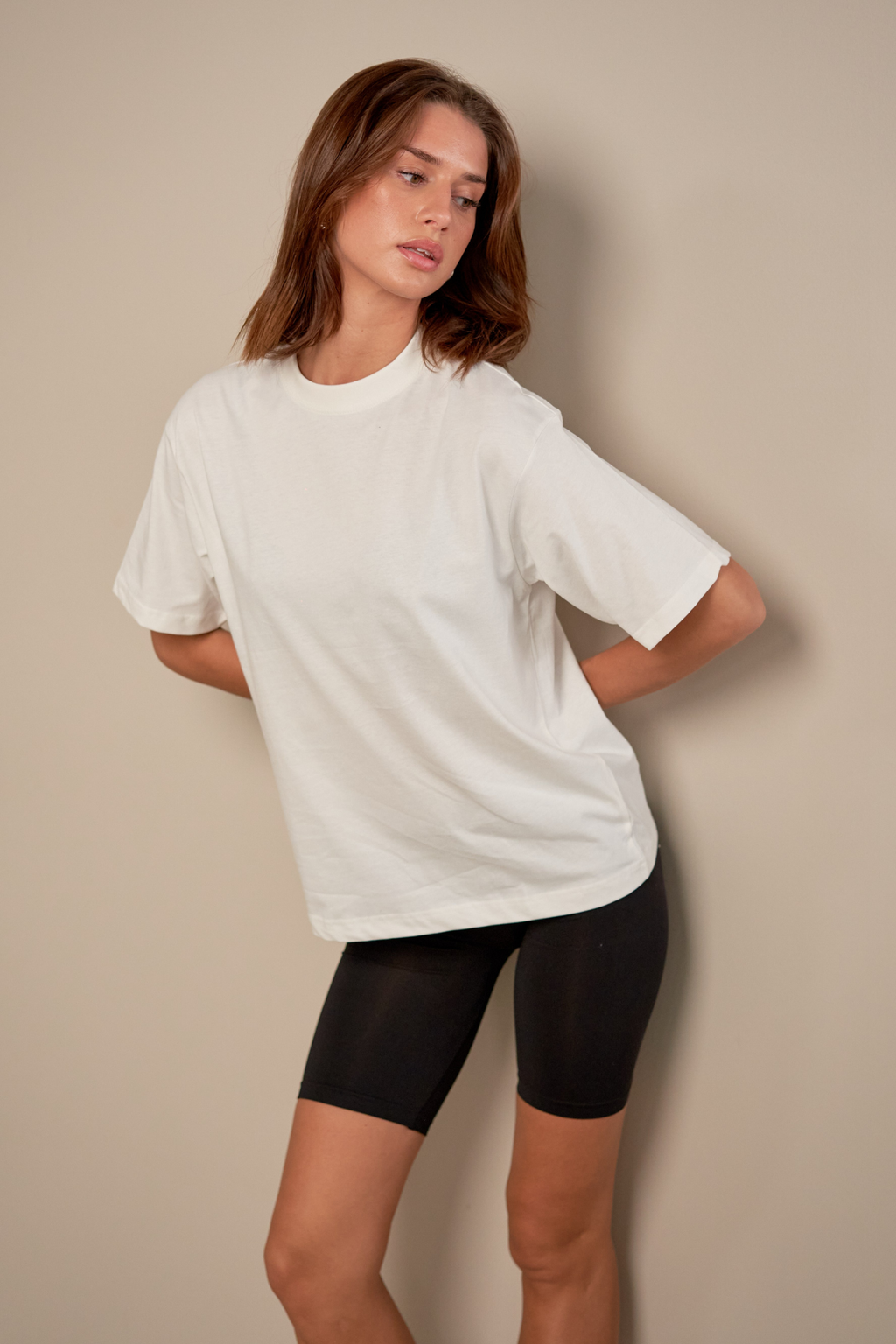 BoxFit T -shirt - Licht beige