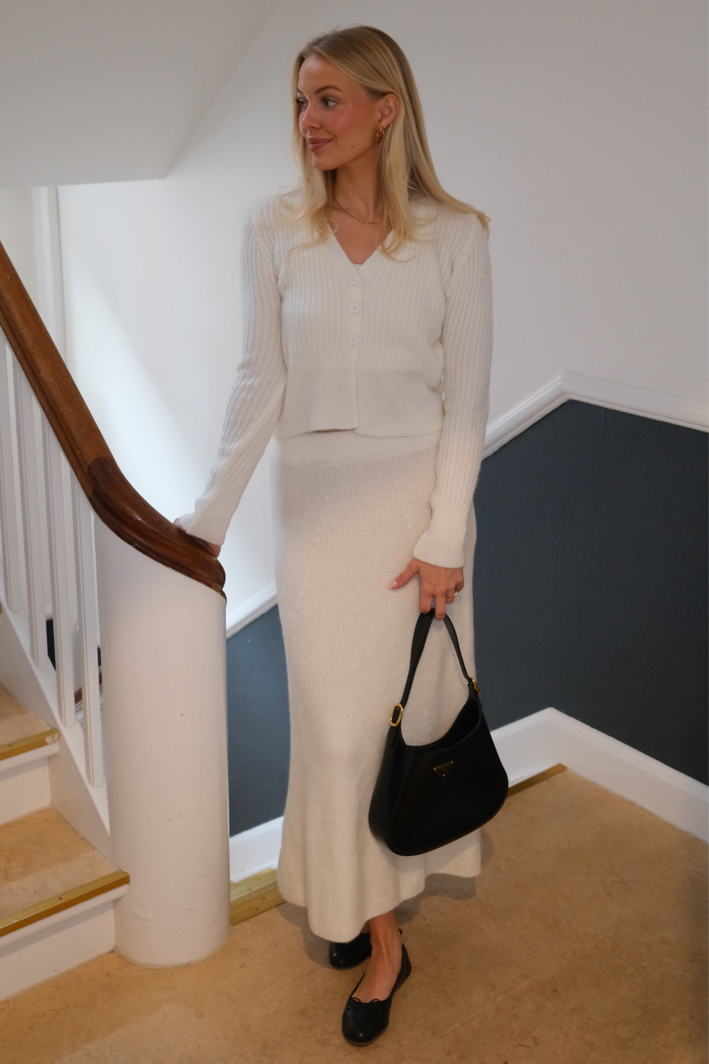 Nova Gebreide Rok - Wit