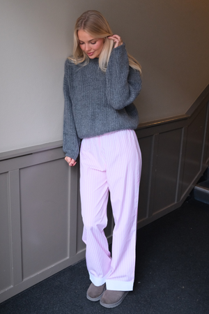 Layla gestreepte Pants - Roze