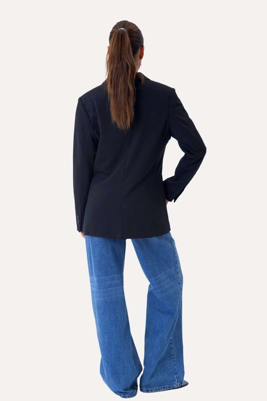 Blazer met klassieke pasvorm - Marineblauw