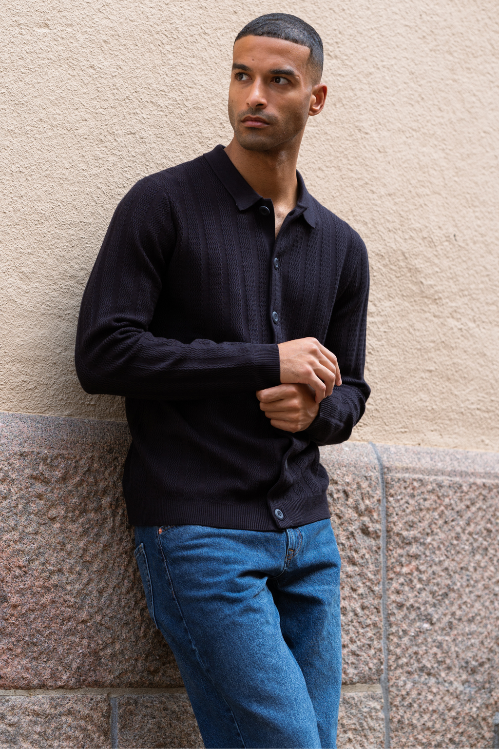 Arthur Knit Cardigan - Dark Navy