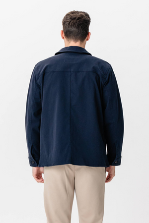 Twill Shirt Jacket - Navy