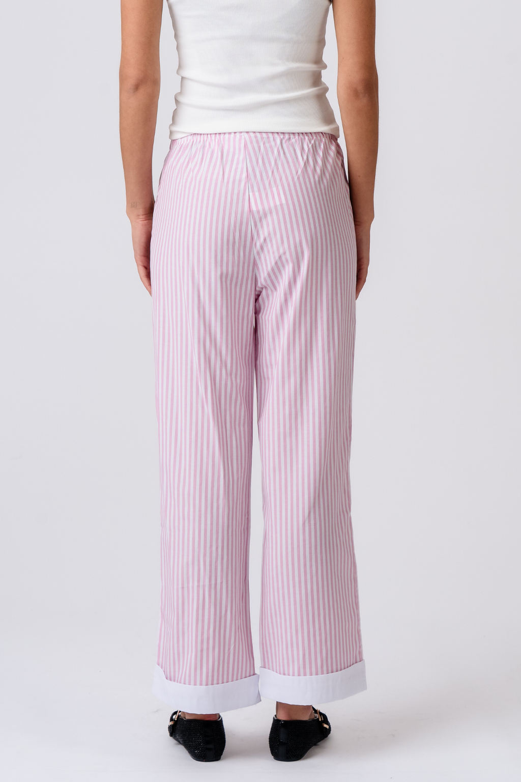 Layla gestreepte Pants - Roze