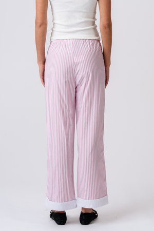 Layla gestreepte Pants - Roze