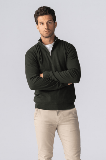 Pullover Half Rits - Leger