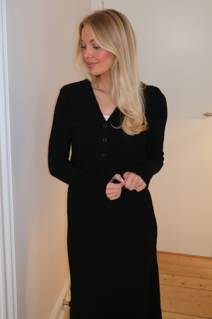 Nova Tie Blouse Gebreid - Zwart