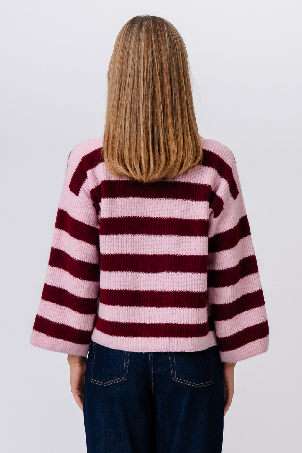 Josie Polo Gebreid - Roze/Bordeaux
