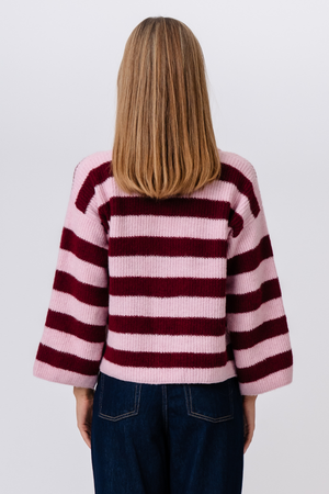 Josie Polo Gebreid - Roze/Bordeaux