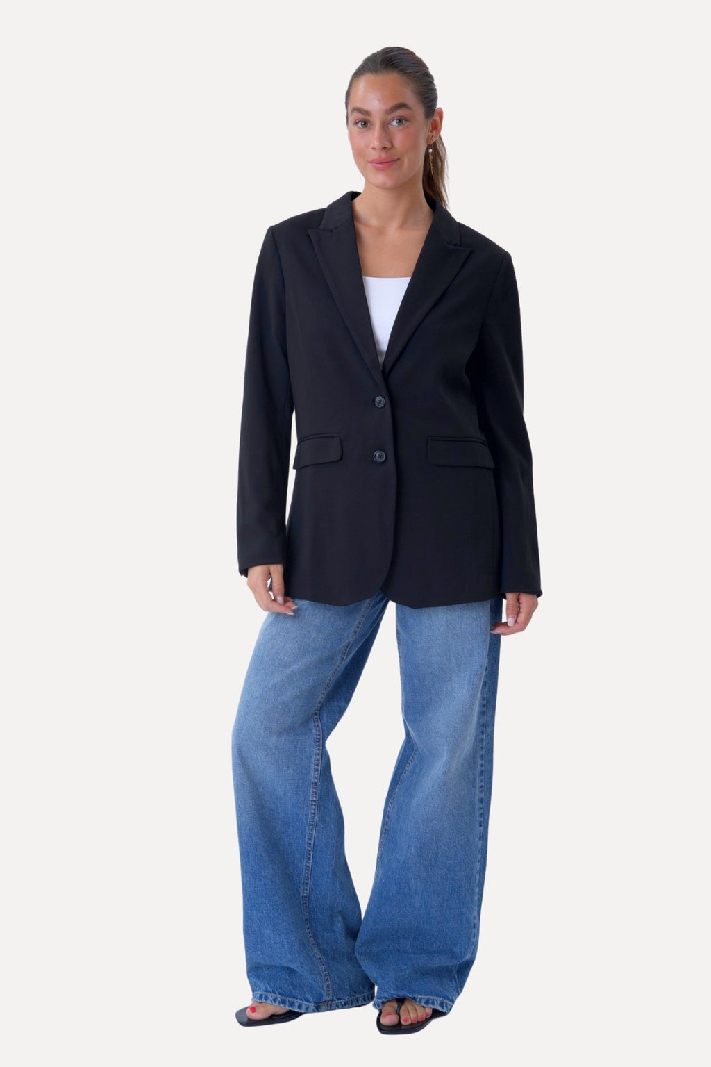 Blazer met klassieke pasvorm - Marineblauw
