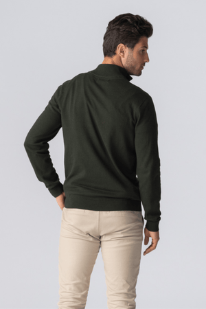 Pullover Half Rits - Leger