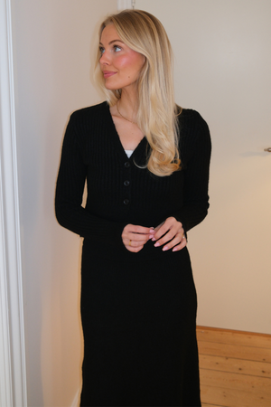 Nova Tie Blouse Gebreid - Zwart