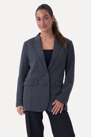 Blazer met klassieke pasvorm - Donkergrijs