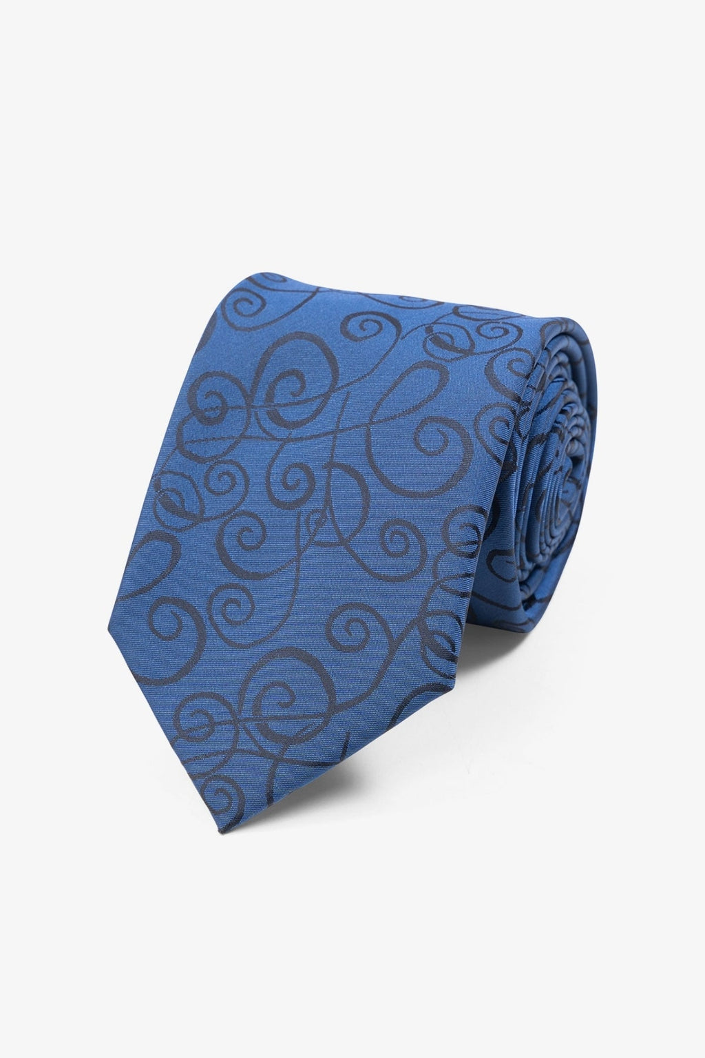 Tie - marine/zwart patroon