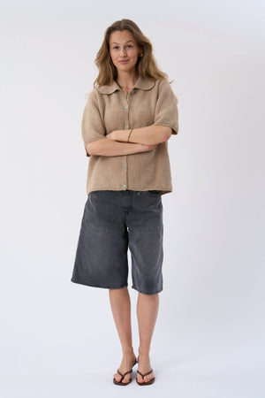 Alba Polo Gebreid - Beige
