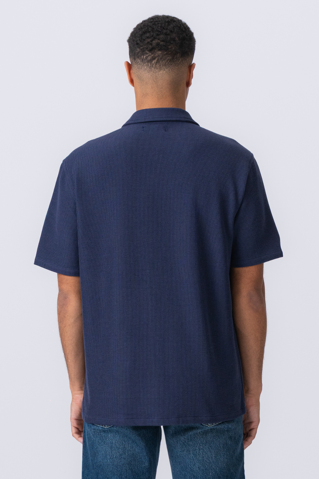 Gebreide shirt - marine