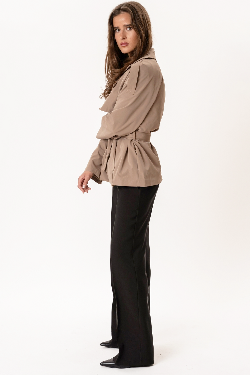 Sia korte trenchcoat - Camel