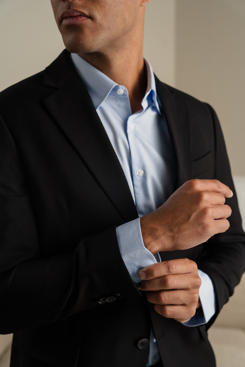 Premium Single -breasted blazer - zwart