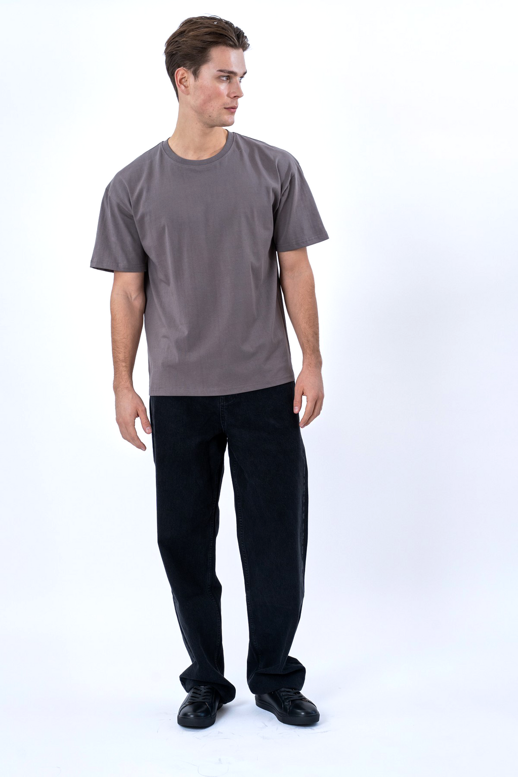 Boxy T-shirt - Donkergrijs