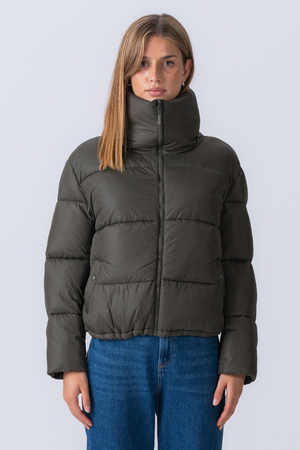 Korte pufferjack - Olive