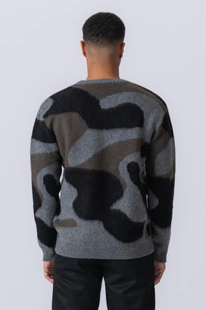 Sebastian Crew Neck Knit - Castlerock Mela