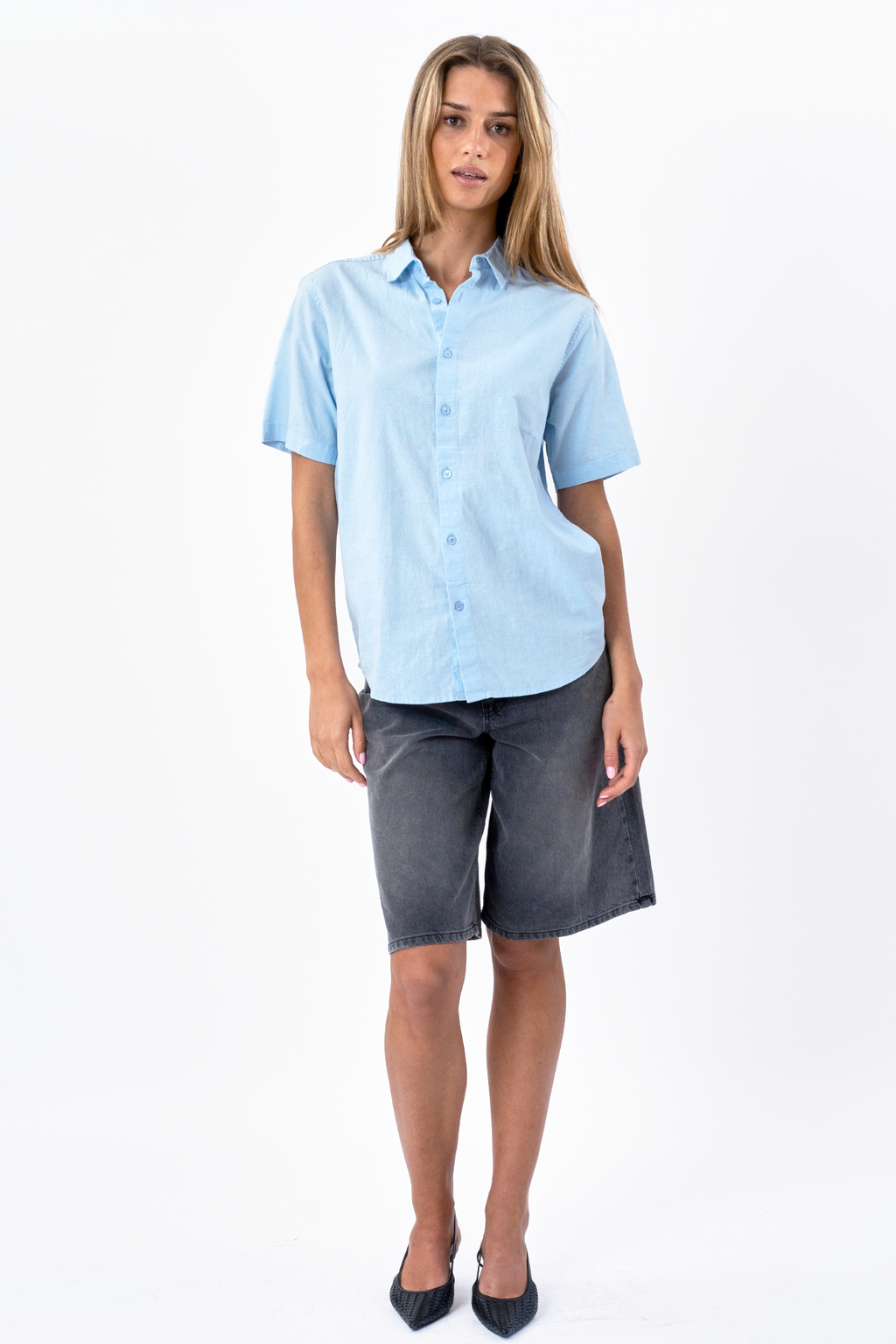 Shirt met korte mouwen - lichtblauw