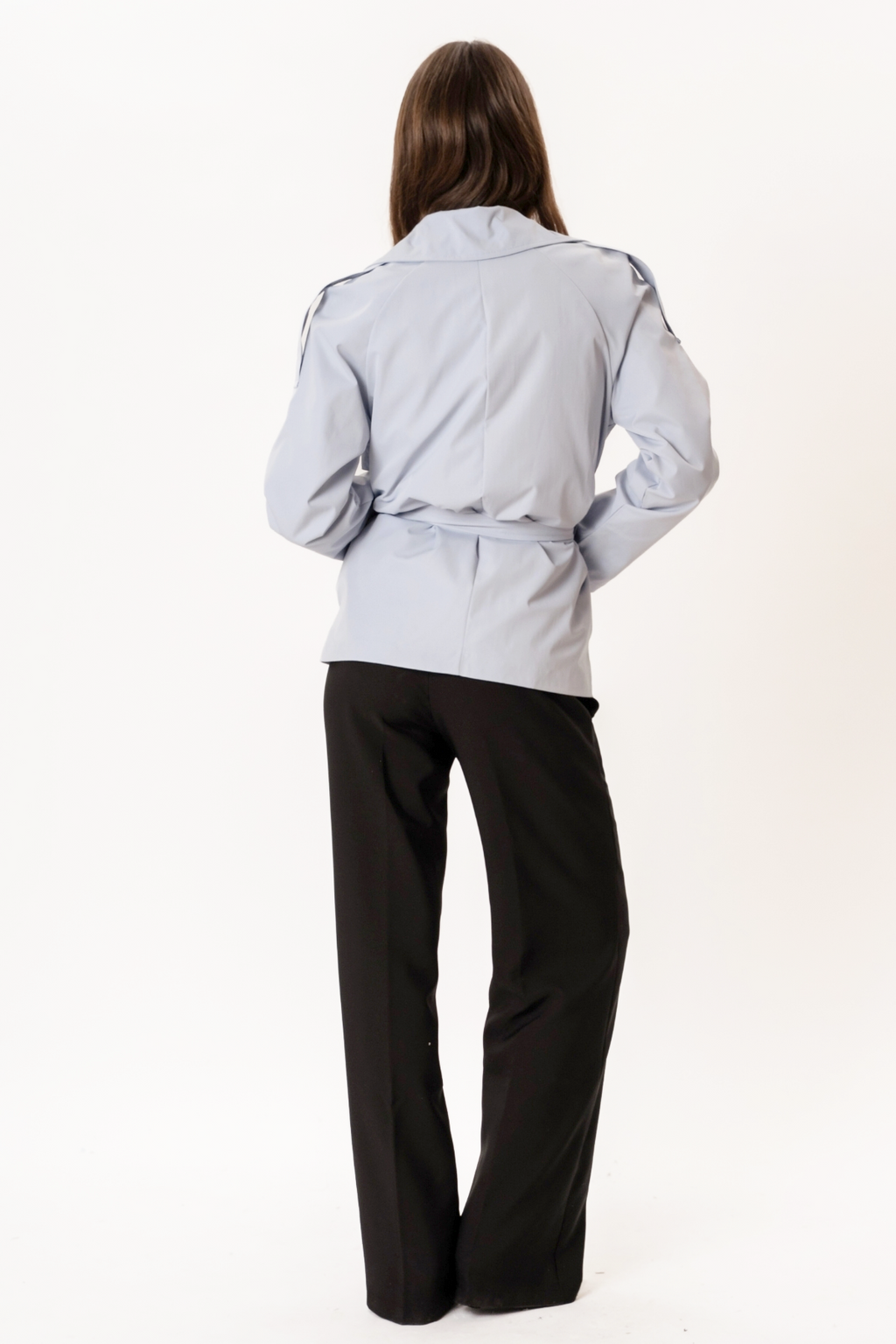 Sia korte trenchcoat - hemelsblauw