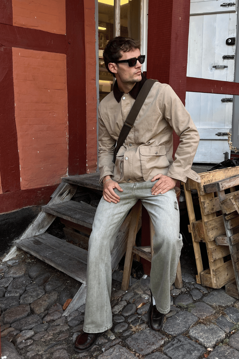 Twill -jas - donker zand
