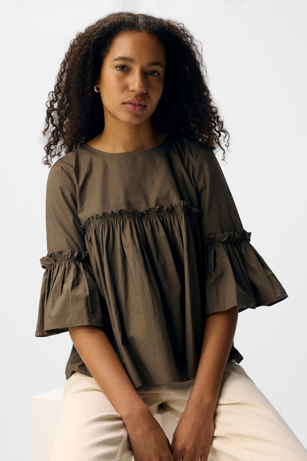 Hope Neck Top - Morel