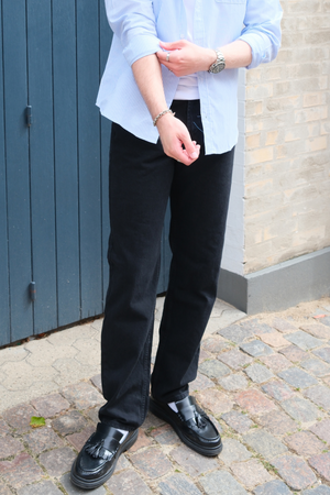 Relaxed Fit Jeans - Solid Black