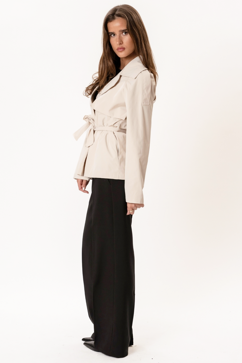 Sia korte trenchcoat - gebroken wit