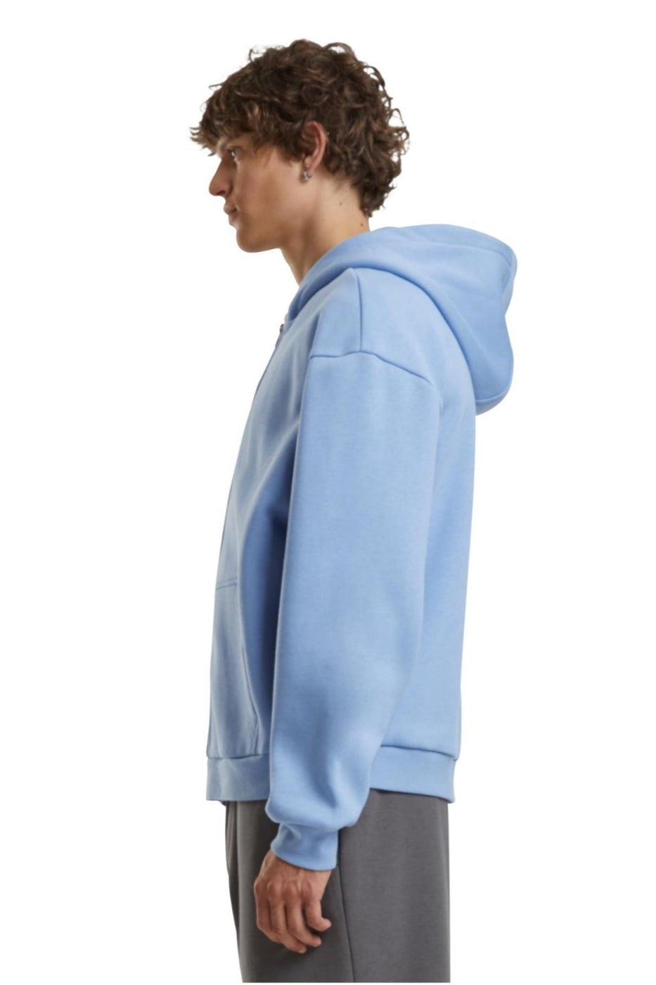 Everyday Zip hoodie - Poederblauw