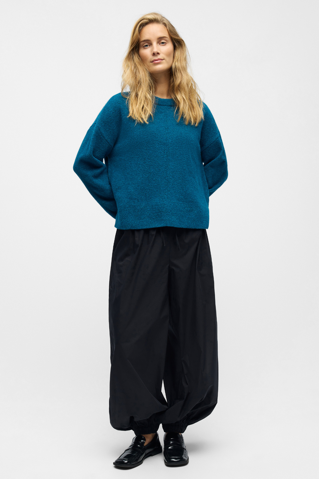 Juno O -Neck Knit - Legion Blue Melange