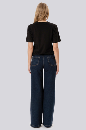 Miley Wijde Jeans - Donkerblauw