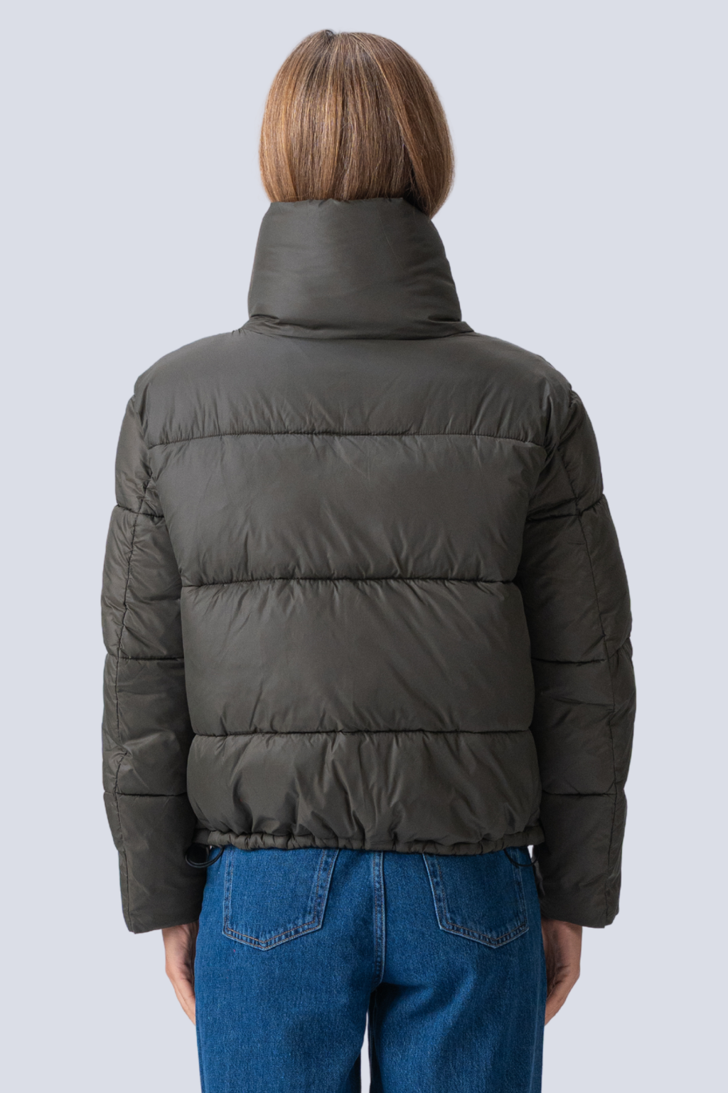Korte pufferjack - Olive