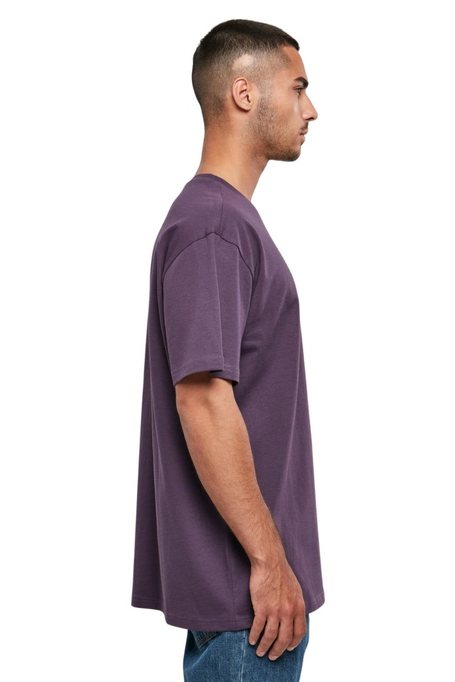 Zwaar Oversized T -shirt - paarse nacht