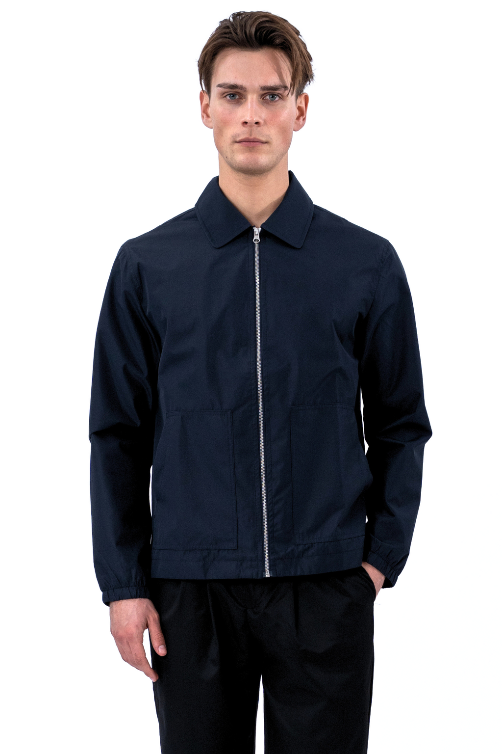 Kort jack met rits - Marineblauw