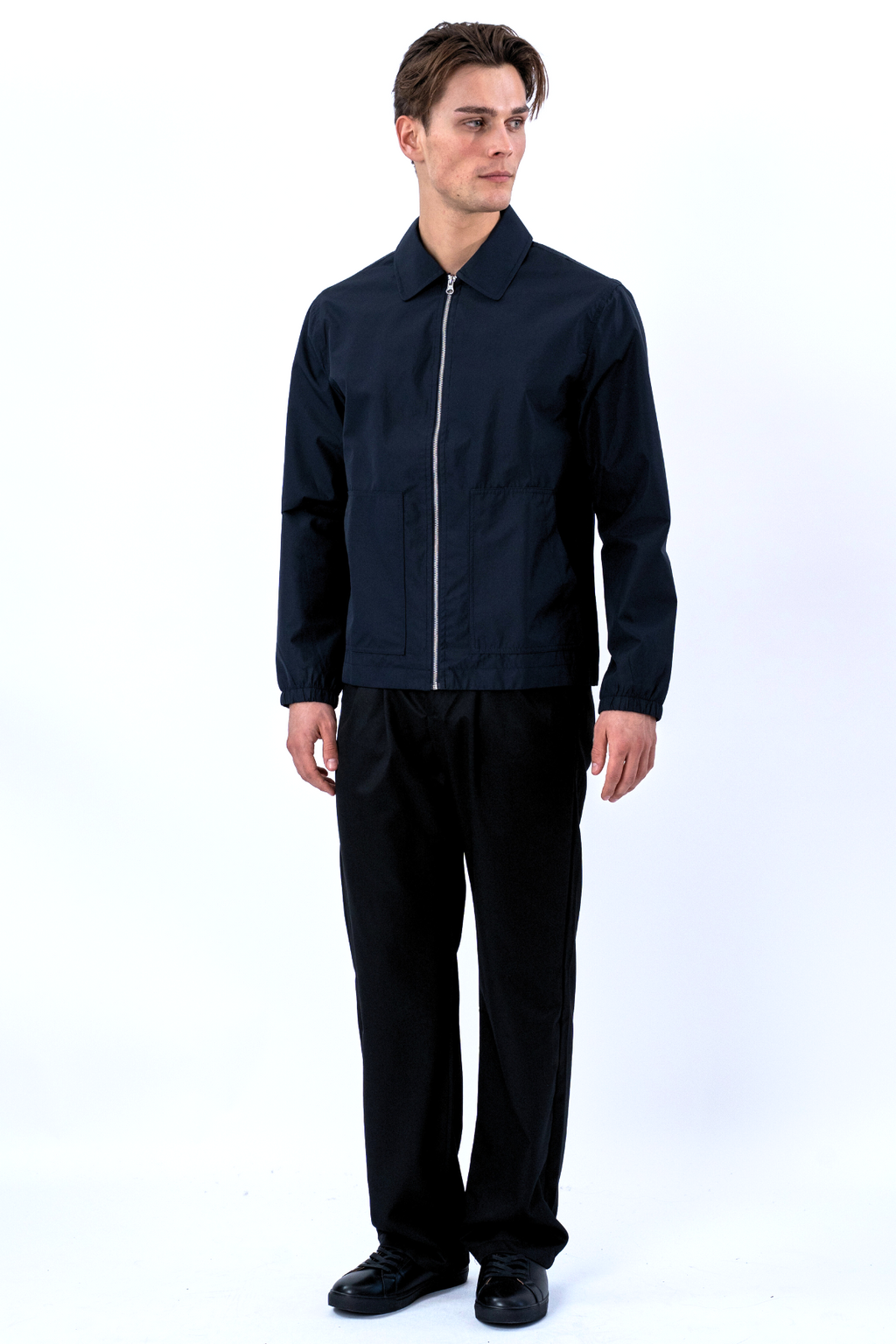 Kort jack met rits - Marineblauw